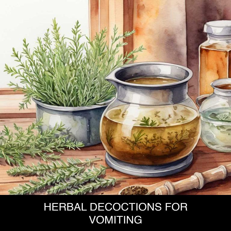 herbal decoctions for vomiting overview