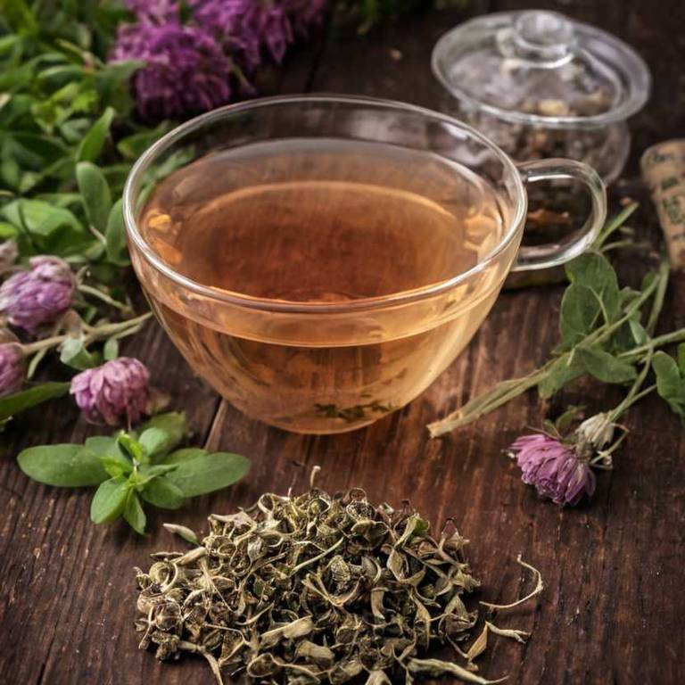 herbal teas for dry-throat Trifolium pratense