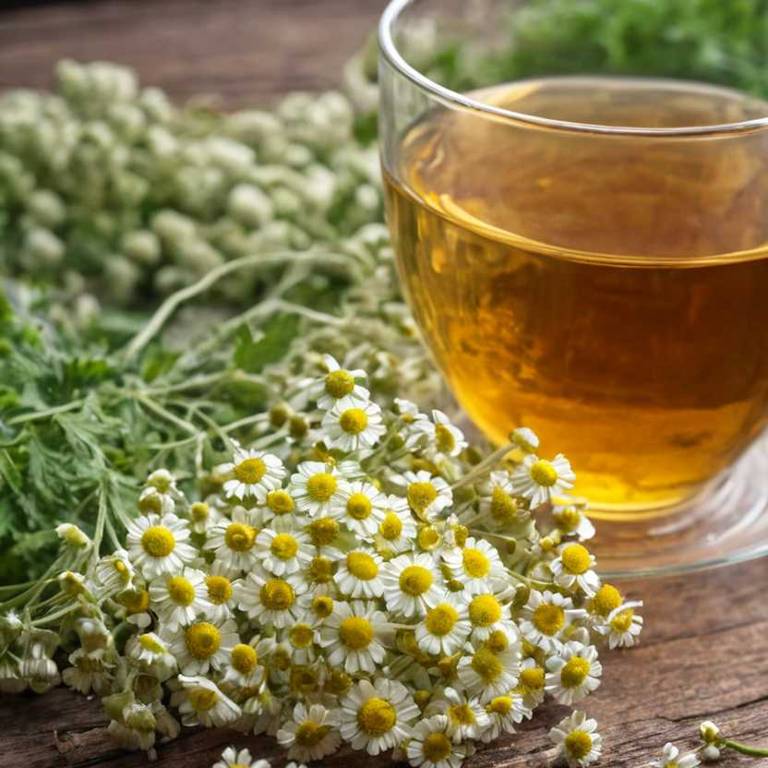 herbal teas for eye-pain Tanacetum parthenium