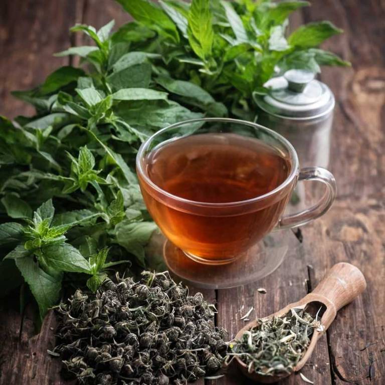 herbal teas for knee-swelling Mentha x piperita