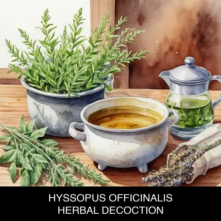 hyssopus officinalis herbal decoctions for dry-cough