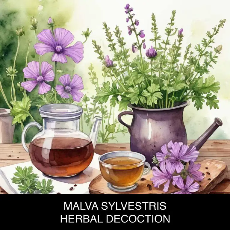 malva sylvestris herbal decoctions for dry-cough