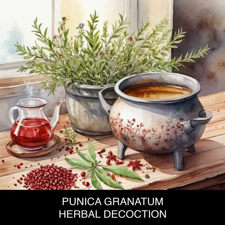 punica granatum herbal decoctions for glowing-skin