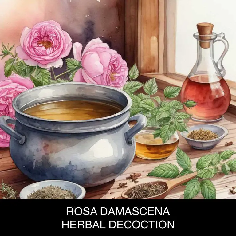 rosa damascena herbal decoctions for angina