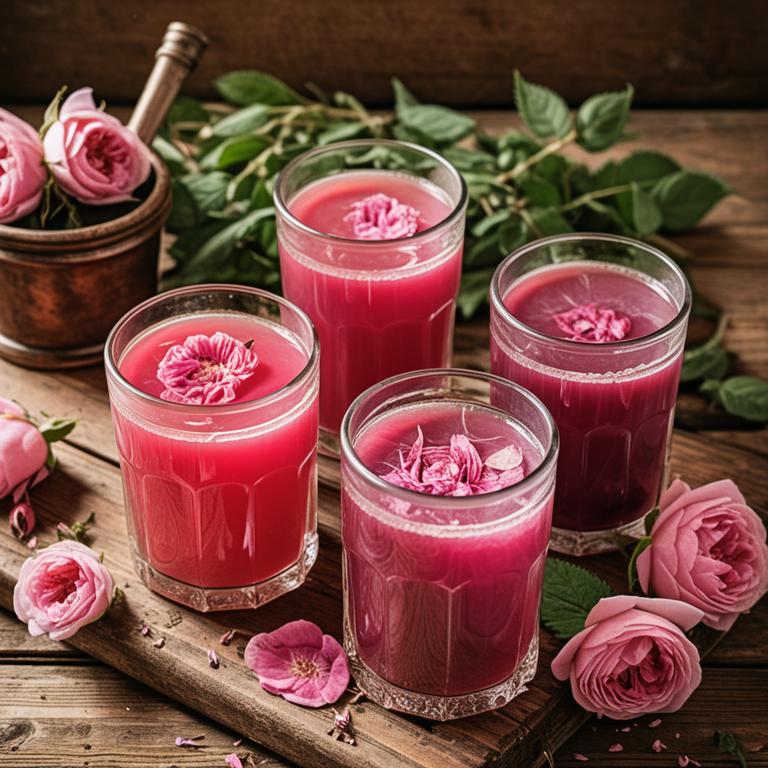 rosa damascena juice