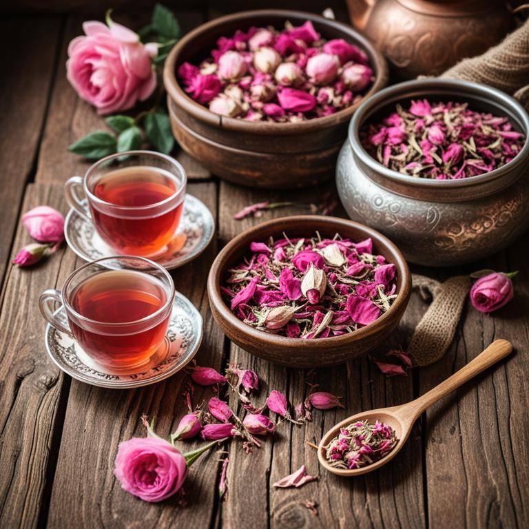 rosa damascena tea
