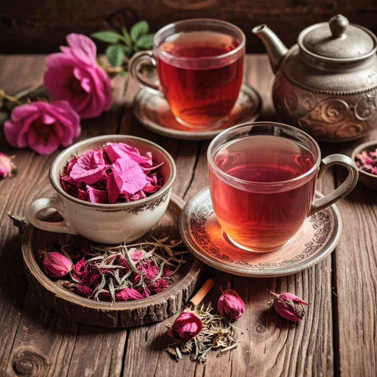 Rosa rugosa teas