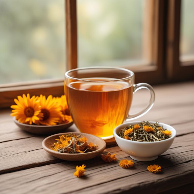 Calendula officinalis herbal teas for white patches in month