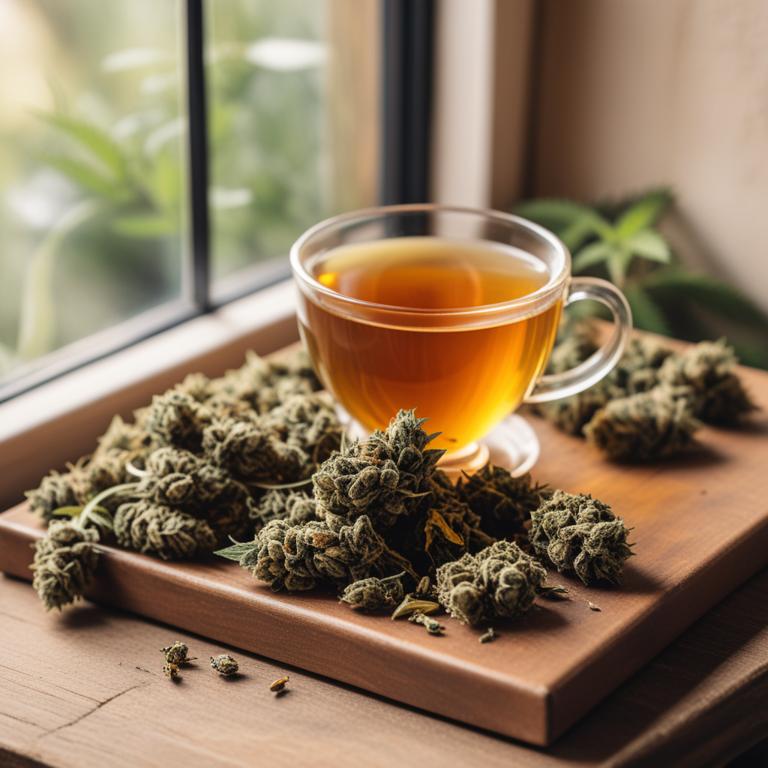 herbal teas with Cannabis sativa