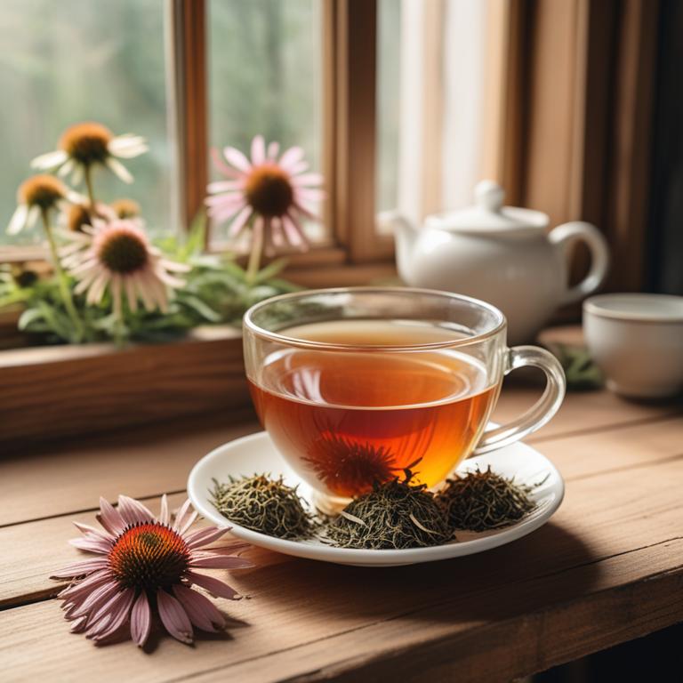 Echinacea angustifolia herbal teas for sore throat