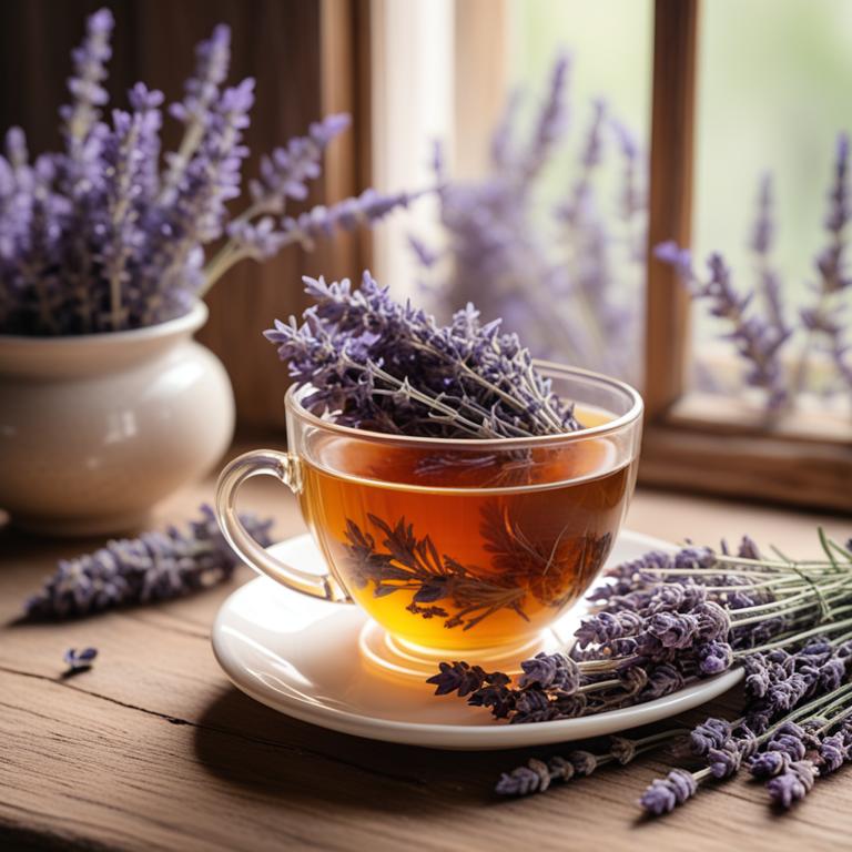 Lavandula angustifolia herbal teas for sore throat