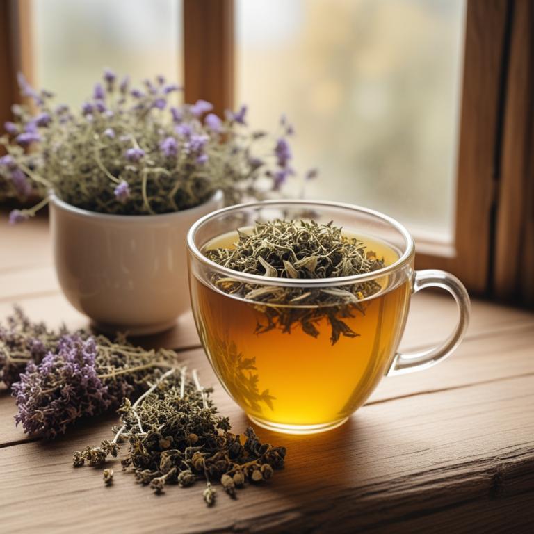 Thymus vulgaris herbal teas for colds