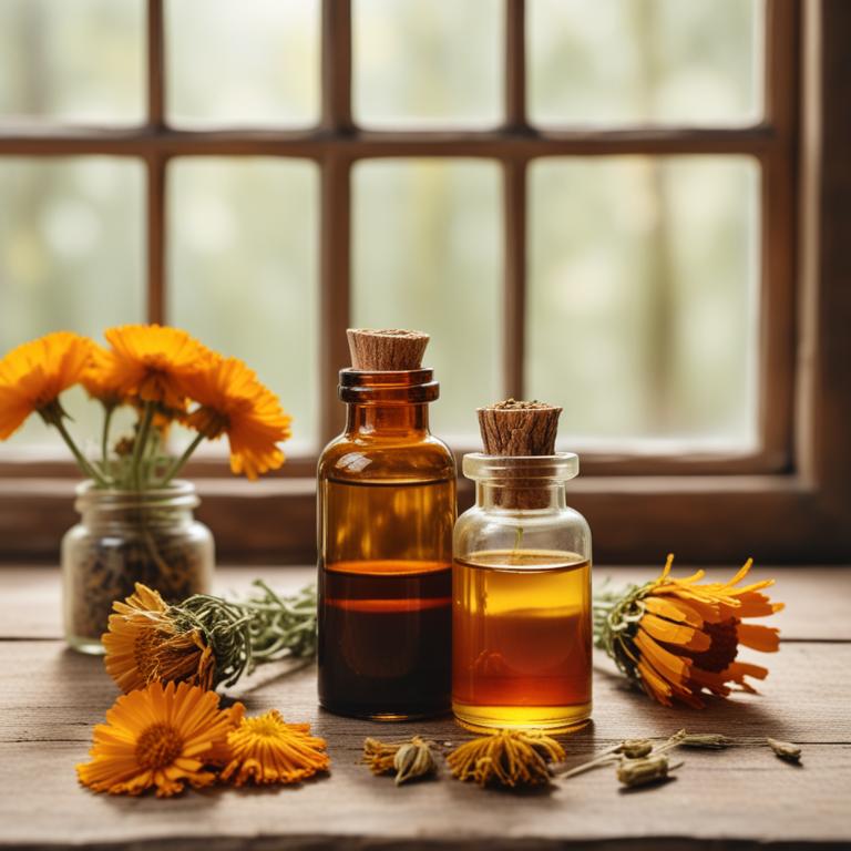 Calendula officinalis herbal tinctures for infection