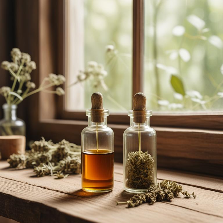 herbal tinctures with Petasites hybridus