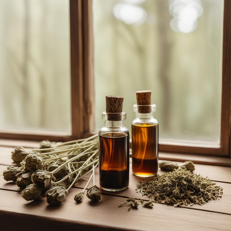 herbal tinctures with Rheum officinale