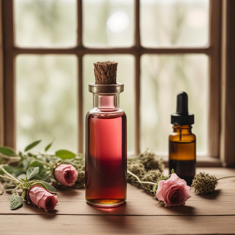 Rosa rubiginosa herbal tinctures for dry skin