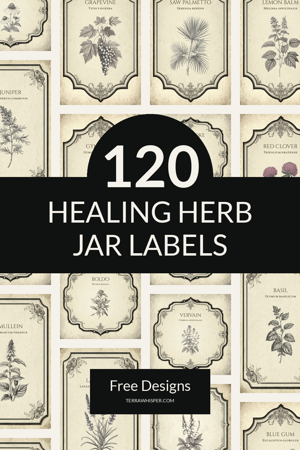 herbal jar label designs